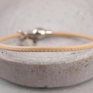 Lederarmband Ella I.aus feinstem Nappaleder in der Farbe beige