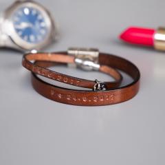 Partnerarmband SET für Sie und Ihn in der Farbe rotbraun