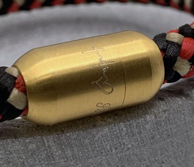 Segeltau oder Leder Armband mit vergoldetem Verschluss, Magnet