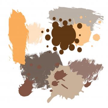 Farbkleckse in Braun, Beige, Taupe, Rotbraun, Kamel, Cognac