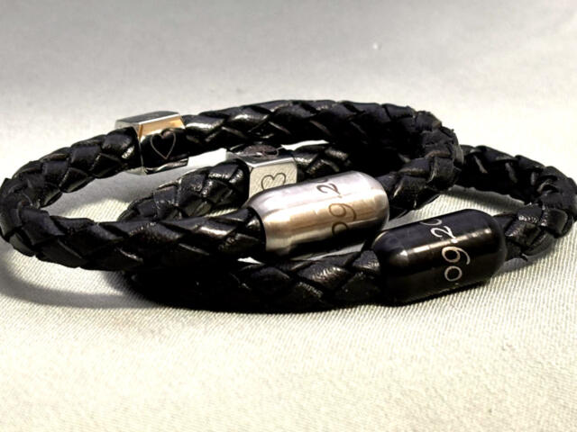 Personalisiertes Edelstahl-Armband Für Paare – Mit Gravur, Verstellbar 15-21 Cm, In Silber & Schwarz