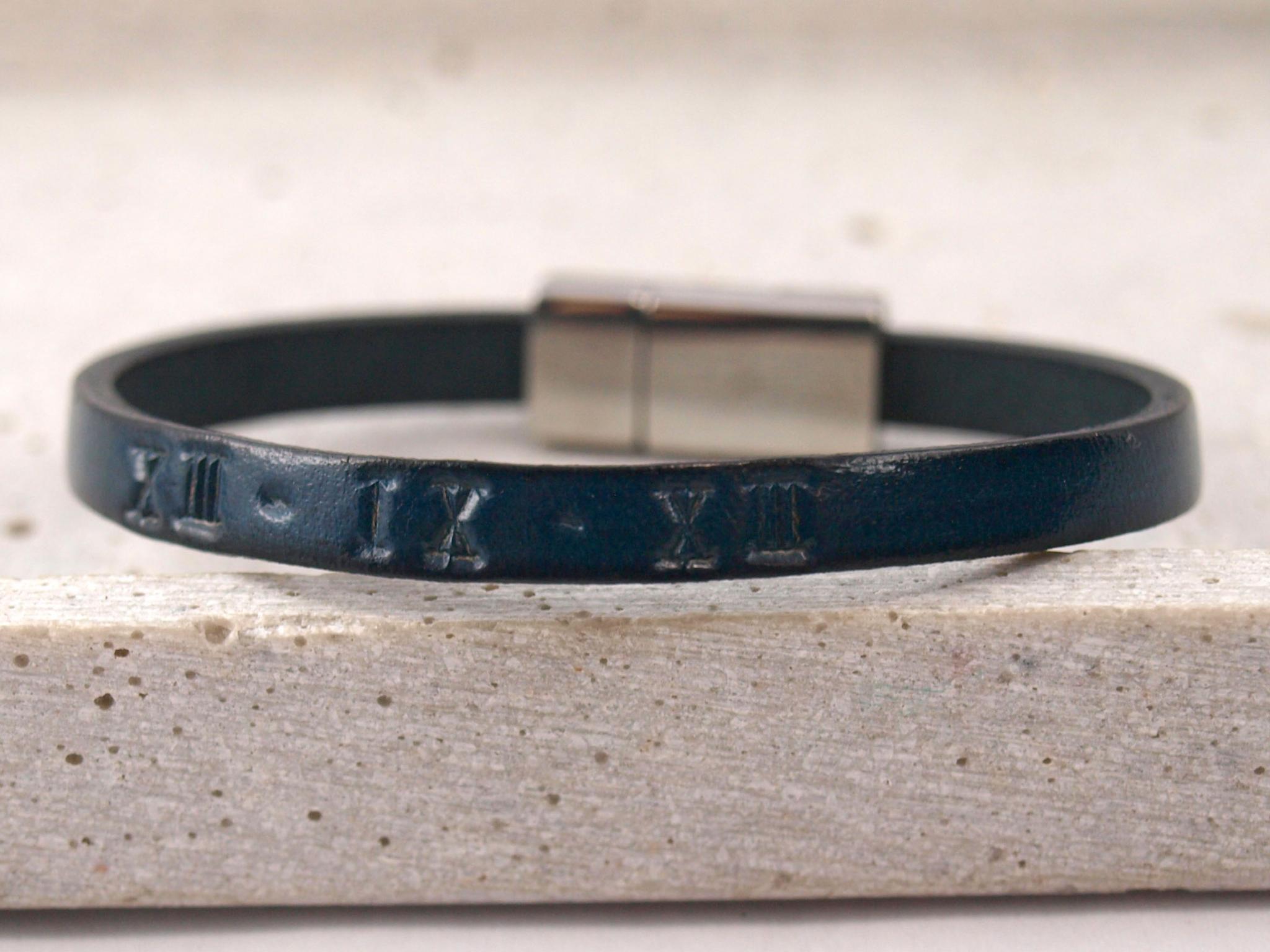 Lederarmband Nici in der Farbe dunkelblau