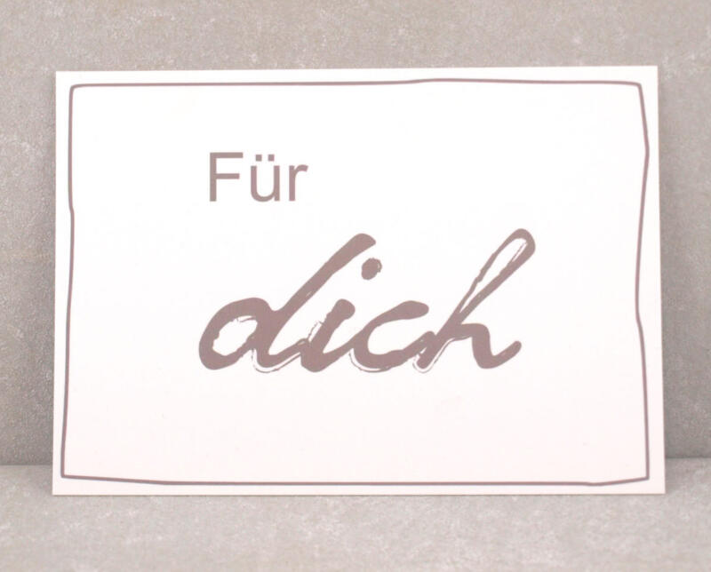 Für Dich Karte, Postkarte, Danke