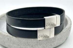 Partnerarmband mit Fingerabdruck Gravur, Freundschaftsarmband
