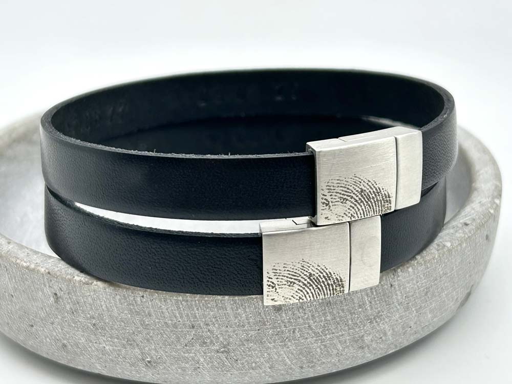 Partnerarmband mit Fingerabdruck Gravur, Freundschaftsarmband