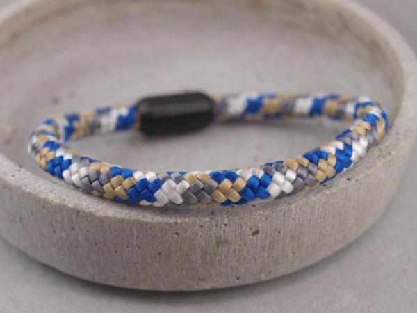 Ari Blackedition Segeltau Armband mit Gravur Option royal weiss beige