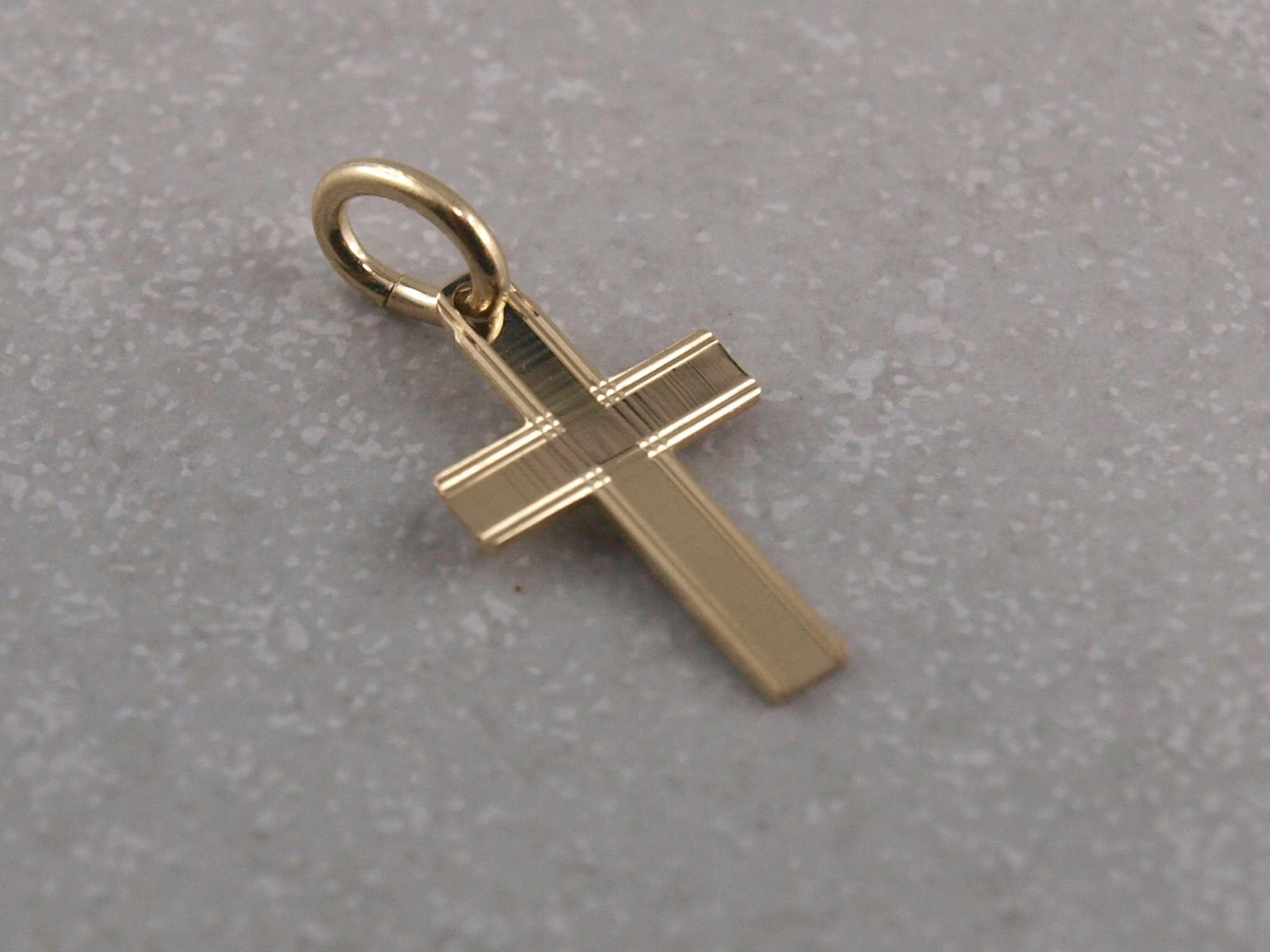 Kettenanhänger Kreuz, echtes 333er Gold
