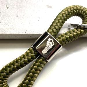 Schlüsselanhänger mit Gravur Option, Babyfuß, Geschenkidee, Fußabdruck Baby