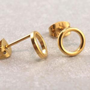 Titan Ohrstecker Kreis 23 Grad gold