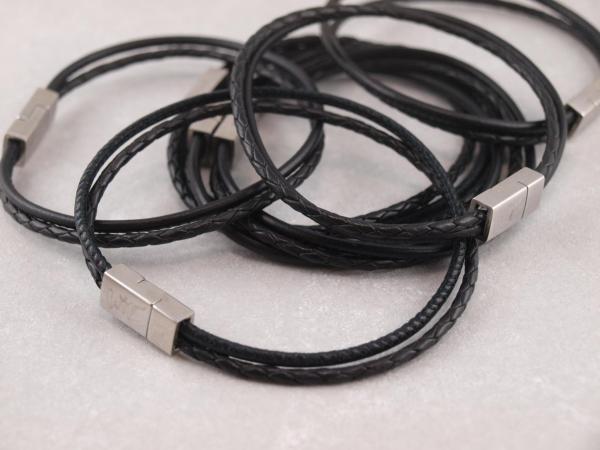 Werbeartikel Jona, Lederarmband mit individuellem Logo, Firmenlogo