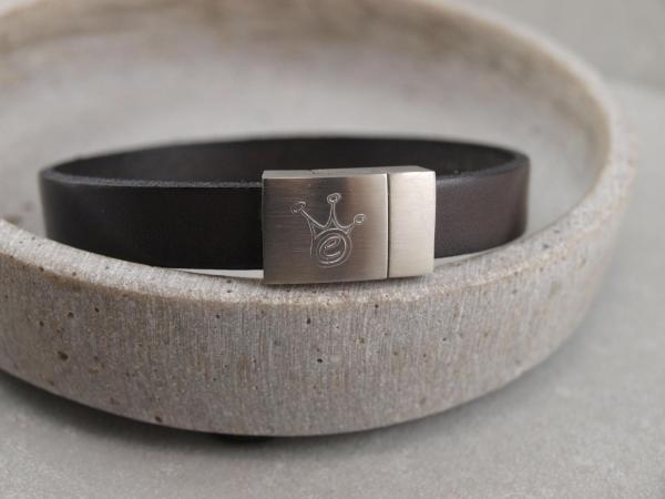 Leder-Armband, Werbegeschenk mit Logo als Gravur, kleine Stückzahl, Kundenpräsente, Mitarbeitergeschenke Paul