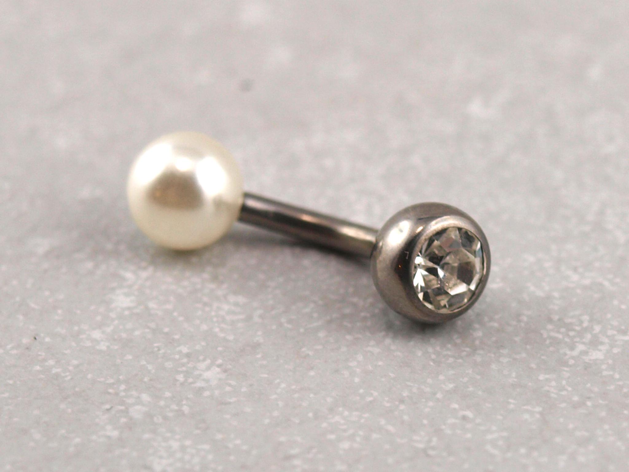 Bauchnabelpiercing mit Perle | aus und Titan Schöniglich Kristall