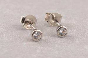Ohrstecker aus Silber, 925er Silber, zeitlos, Klassiker, Zirkon_