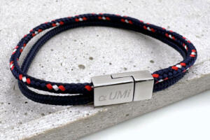 Segeltauarmband schmal mit Gravur, Armband für Kinder aus Segeltau, Segeltauarmband Damen