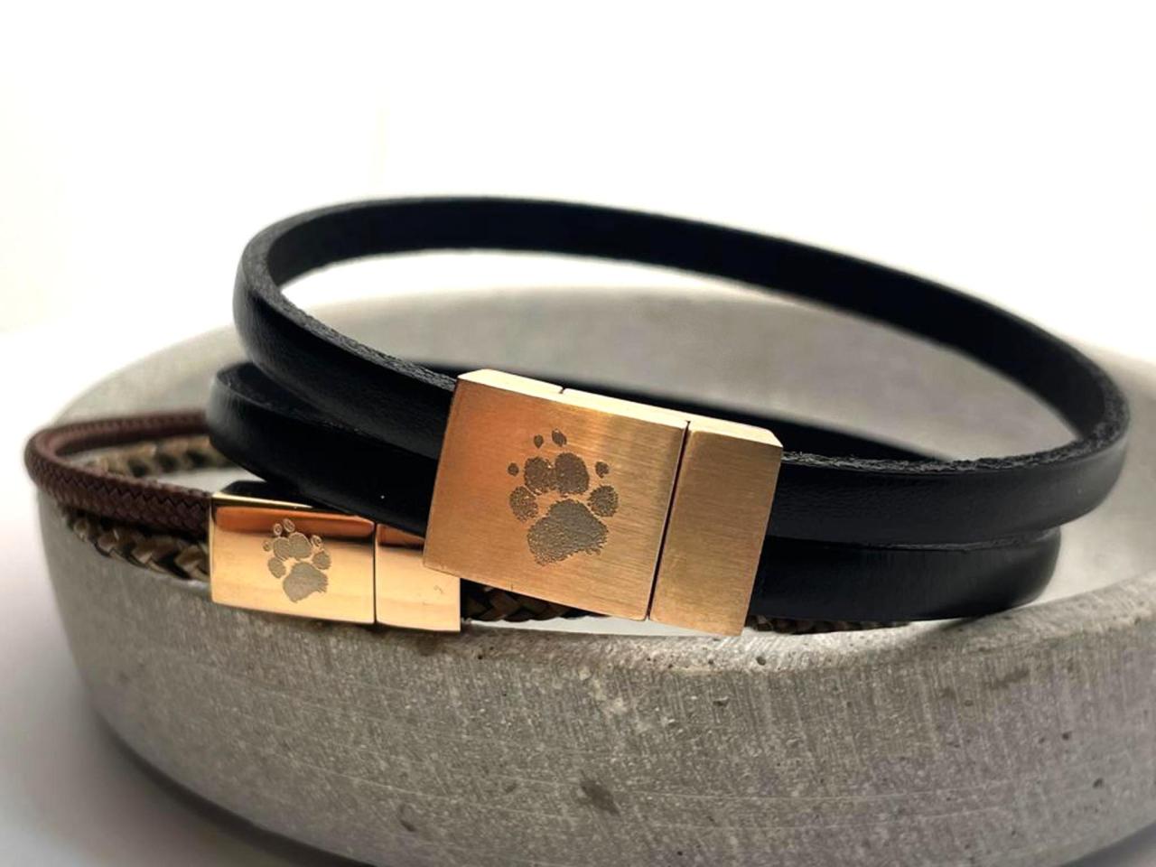 Pfotenabdruck Hund, Partnerarmband Hundefreund