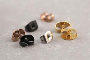 Ersatzverschluss für Ohrstecker, Titan, Chirurgenstahl, Ohrringe Verschluss Ersatz