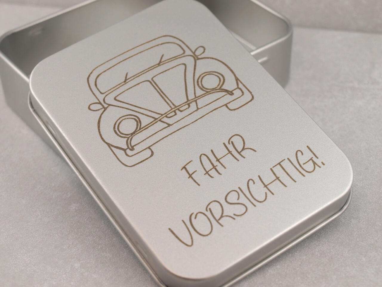 Fahr vorsichtig Dose, Geschenk für Fahranfänger_