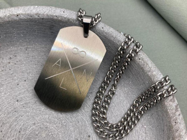 Herrenkette, Dog-Tag, Männerkette, Herrenketten mit Gravur, Kette für Mann, Geschenk zum Jahrestag