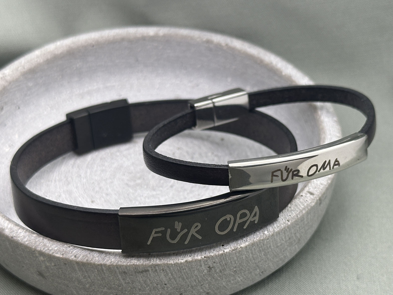 Geschenk für Opa, Geschenk für Oma, Weihnachtsgeschenk für Opa und Oma, besonderes Geschenk für Omi, persönliches Geschnek für Opa, Partnerarmband mit Gravur, Paarschmuck