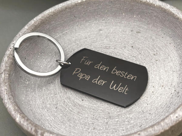 Schlüsselanhänger mit Gravur für Papa, Geschenkidee für Papa,