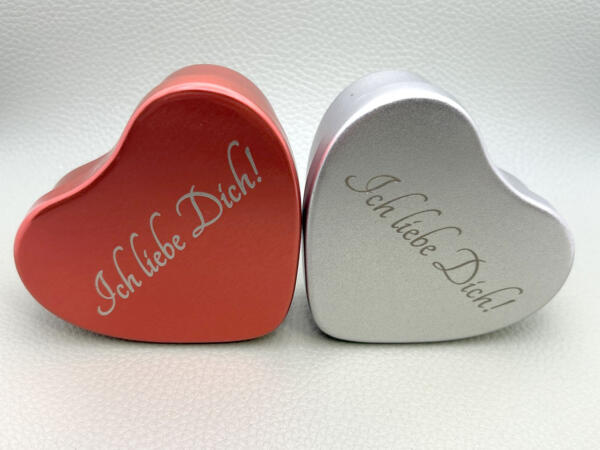 Valentinstagsdose, Geschenk zu Valentinstag, Ich liebe dich Dose, Partnerdose Geschenk Herzdose