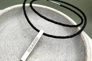 Steganhänger mit römischen Zahlen, Herrenkette Datum, Kette Männer