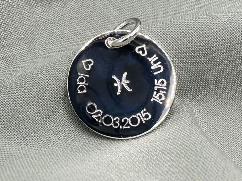 Sternzeichen Schmuck mit Symbolen und Text online kaufen