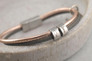 Armband mit Gravurperle, Armband Damen, Armband Kinder, Geschenk zur Konfirmation