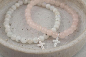 Geschenk zur Konfirmation, Kreuzanhänger, Geschenkidee Konfirmation Mädchen, Schmuck mit christlichen Symbolen