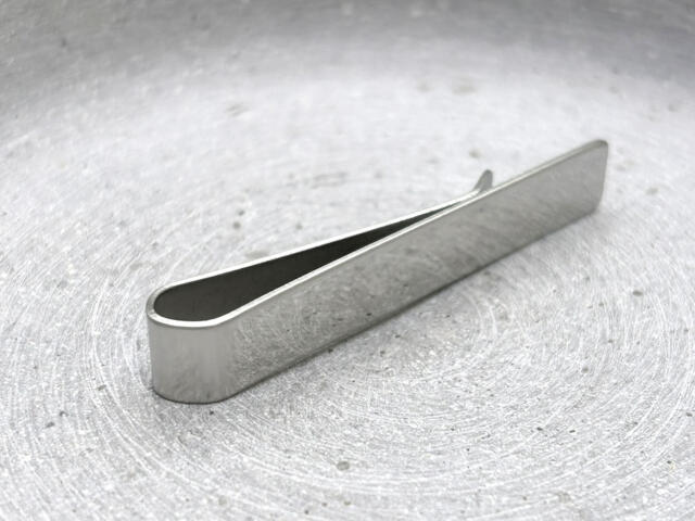 Krawattennadel aus Edelstahl Silber, Geldklammer aus Edelstahl Silber