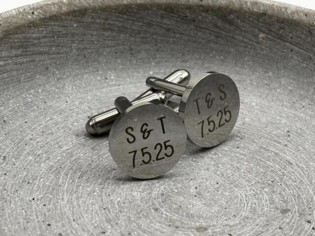 Manschettenknöpfe mit Gravur, Geschenk Mann, Geschenk Bürokollege