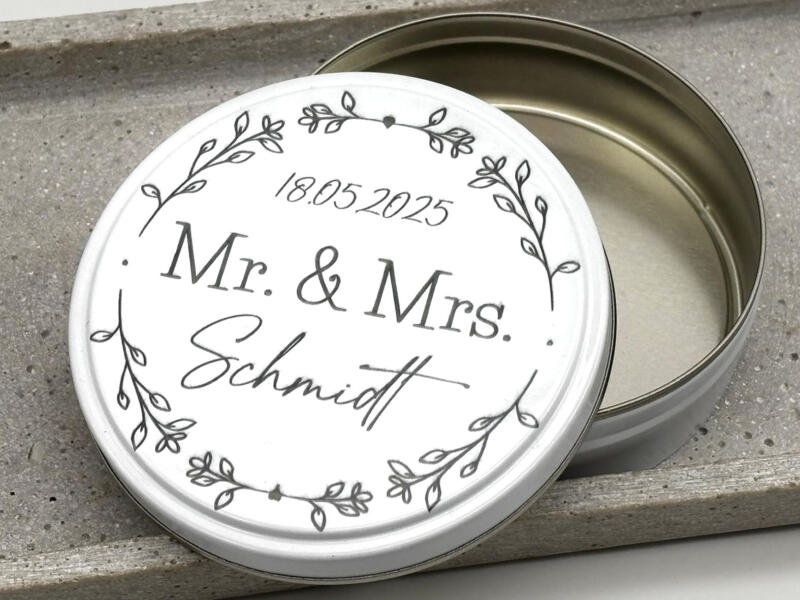 Geschenkdose Hochzeit, Gastgeschenk Hochzeit, Geldgeschenk, Blumenranke