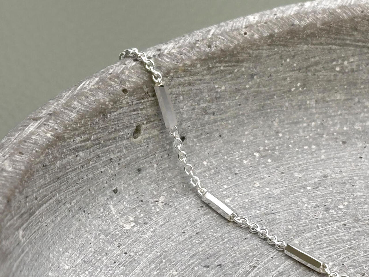 Stäbchen Kette Silber