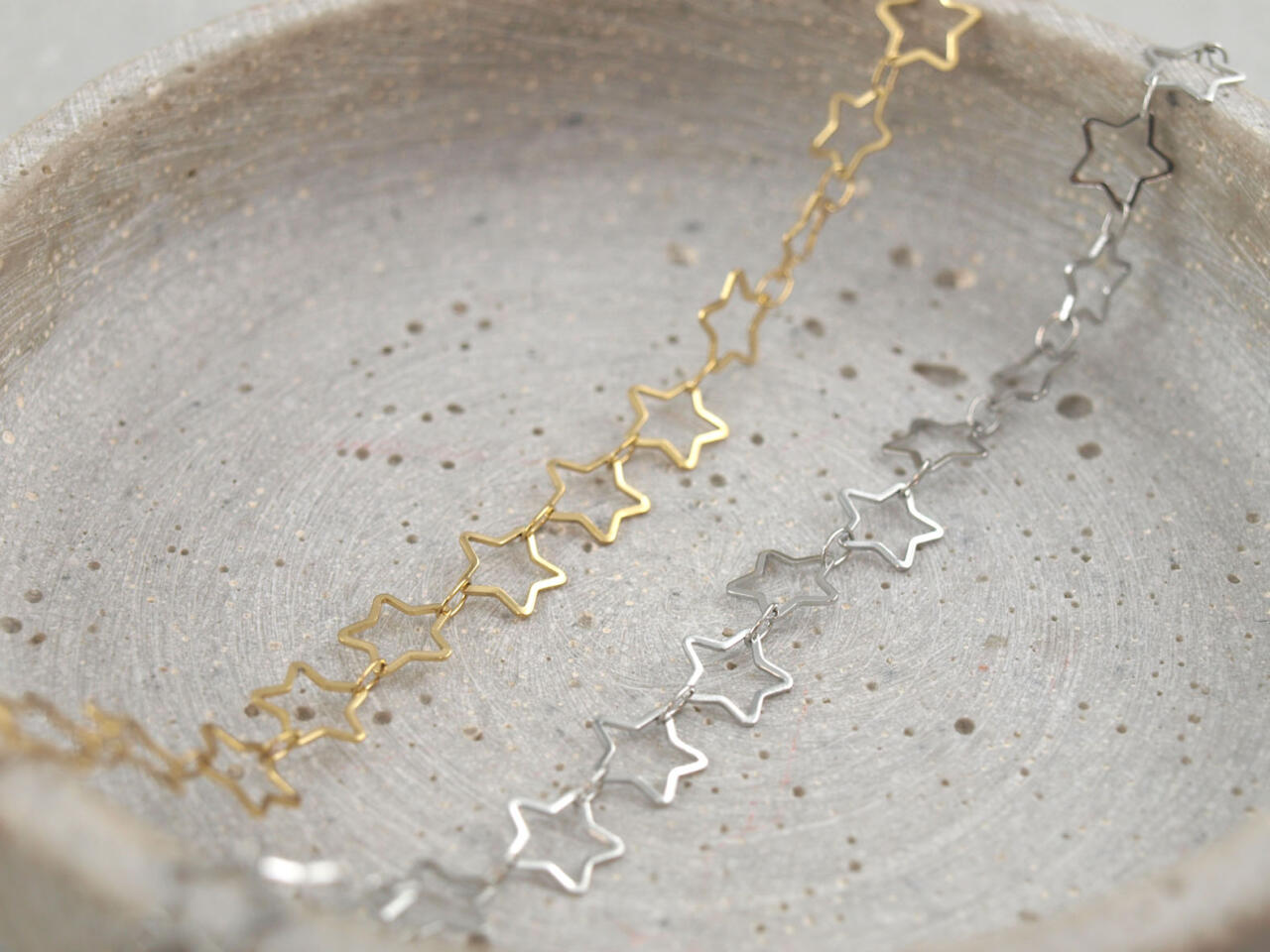 Fußkette Stern, Fußband Stern, Sternchenkette Fuß