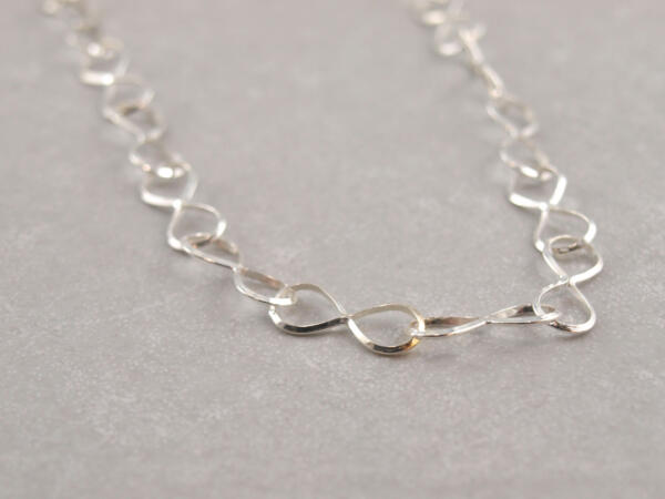 Kette aus Unendlichkeitszeichen, Silberkette unendlich, Schmuckkette Silber
