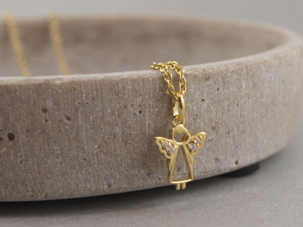 Kleiner Schutzengel Anhänger, Engel Anhänger, Geschenk zur Taufe, Konfirmation, Firmung, Kommunion