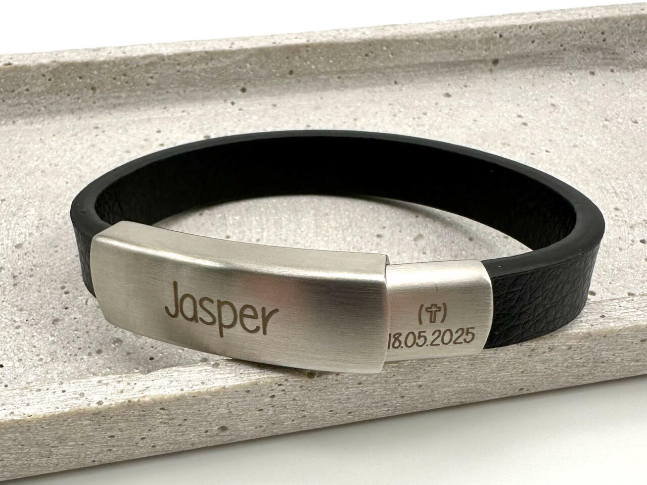 Lederarmband Herren mit versteckter Nach