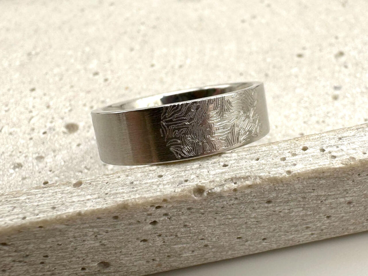 Ring mit Fingerabdruck Gravur, Fingerabdruck Ring, Erinnerungsschmuck, Ring für Verliebte