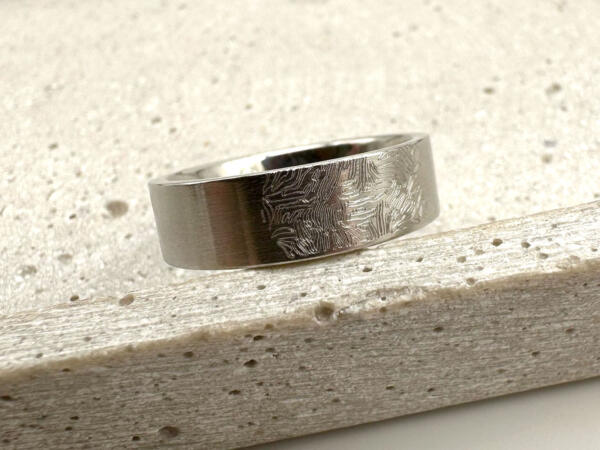 Ring mit Fingerabdruck Gravur, Fingerabdruck Ring, Erinnerungsschmuck, Ring für Verliebte