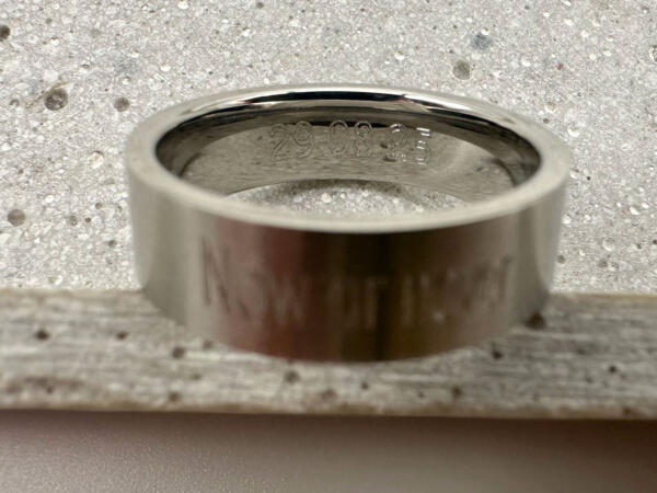 Ring mit Innengravur, Versteckte Gravur Ring, Edelstahl Ring