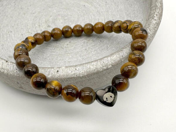Edelstein Perlenarmband mit Herzperle – Bild 7