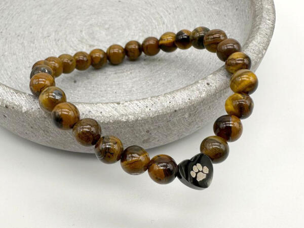 Edelstein Perlenarmband mit Herzperle – Bild 6