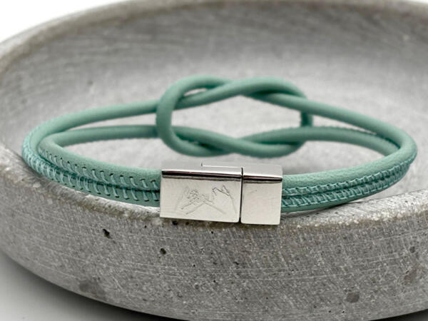 Lederarmband Damen mit Gravur, Verschluss Gravur Damen Armband