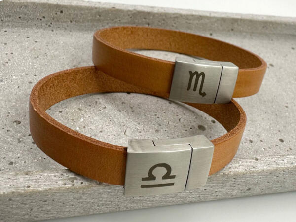Partnerarmband mit Sternzeichengravur, Armband für Paare, Freundschaftsarmband mit Sternzeichen