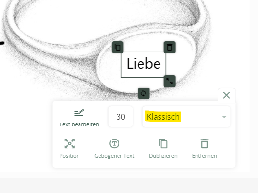 Schriftart auswählen