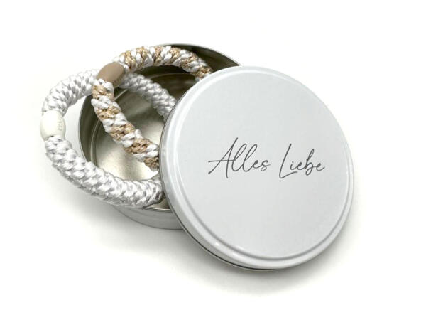 Alles Liebe Dose mit Kknekki Set, beige