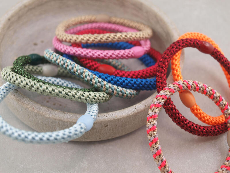 KKNEKKI Haargummi schmal, viele Farben des besten Haargummis der Welt