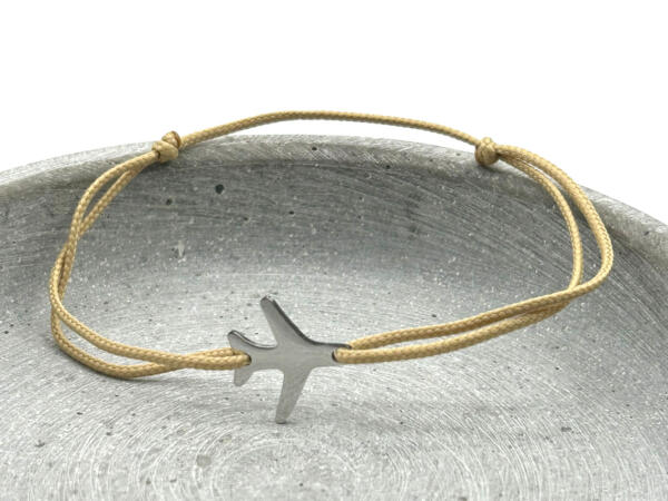 Schiebeknotenarmband mit Flugzeug, Armband für Reise Liebhaber