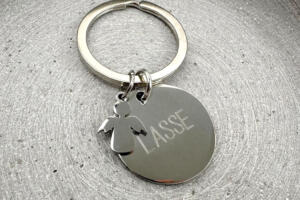 Schlüsselanhänger mit Schutzengel, Anhänger mit Gravur, Engelchen Anhänger