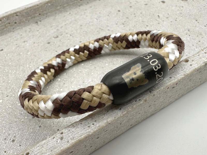 Segeltau Armband Beige Braun